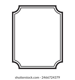 vintage label frame line. vector illustration.