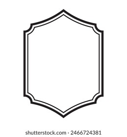 línea de marco de etiqueta vintage. Ilustración vectorial.