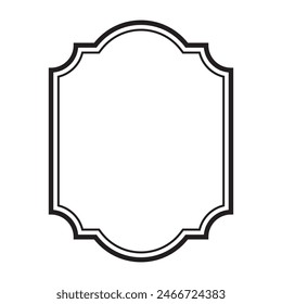 vintage label frame line. vector illustration.