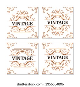Vintage Label Frame Ornamental Design