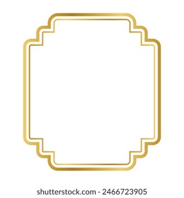 vintage label gold frame line.