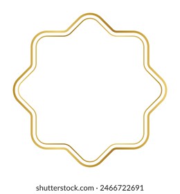 vintage label gold frame. vector illustration.