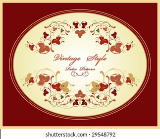 vintage label with the grape rod
