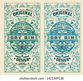 Vintage Label For Liquor Design