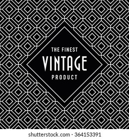 Vintage label on seamless vintage background texture pattern 