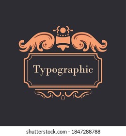 vintage label with ornament element design of retro and decorative theme Vector illustration