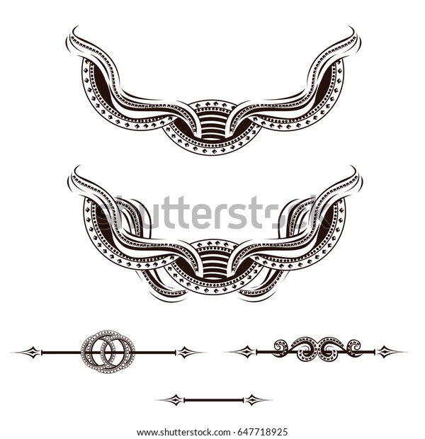 Vintage label with ornament. Vector elements
on white background.