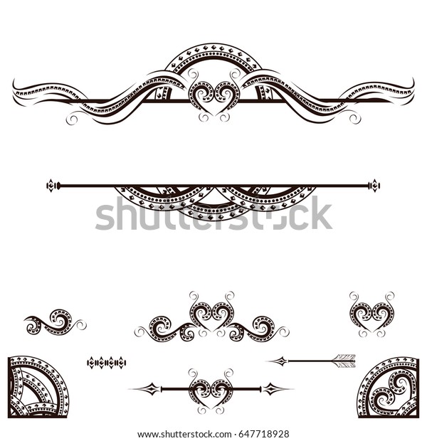 Vintage label with ornament. Vector elements\
on white background.