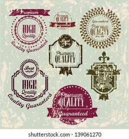 Vintage label over blue background vector illustration