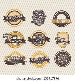 Vintage label over grunge background vector illustration