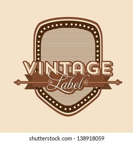 Vintage label over grunge background vector illustration