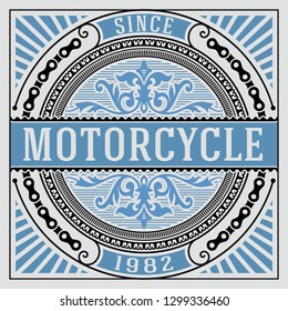 Vintage label for packing layered