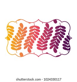 vintage label with pattern seamless branch spring natural
