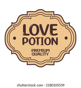 Vintage label for potions, infusions and elixirs. Vector, vintage banner. All objects are repainted.