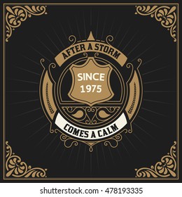 Vintage label premium - vector