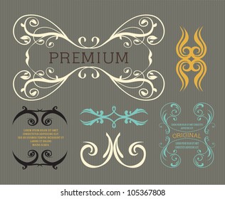 Vintage label for retro banners. EPS 10