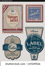 vintage label set