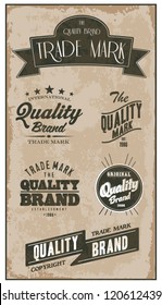 vintage label set