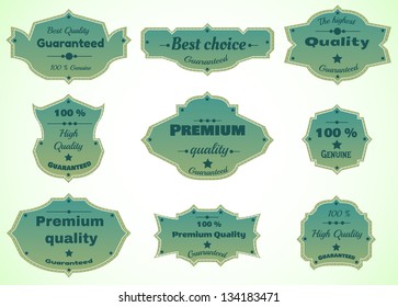 Vintage label set