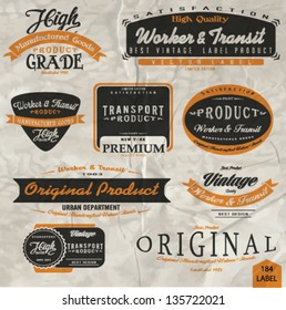 Vintage label set,