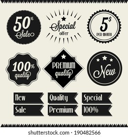vintage label set