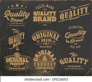 vintage label set
