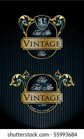 Vintage label set