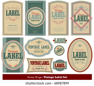 Vintage Label set