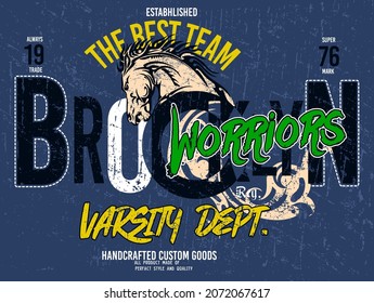 Vintage label set, athletic sport typography for t-shirt print. Varsity style. T-shirt graphic. Vector eps10