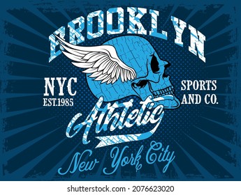 Vintage label set, athletic sport typography for t-shirt print. Varsity style. T-shirt graphic. Vector eps10
