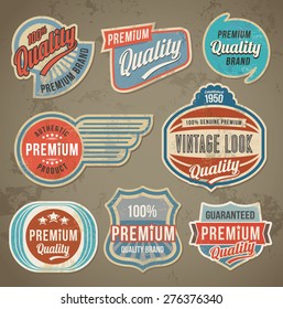 Vintage label set. Vector retro design banner backgrounds