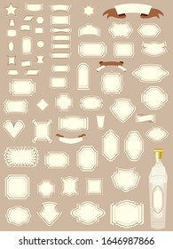 Vintage Label Shapes Vector Kit - 50 Signs for Your Text