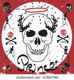 Vintage Label, skull. Typography vector Elements. Retro skull and skeletons.