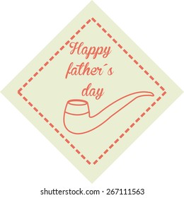Vintage label with some elements for father's day. Vector illustration