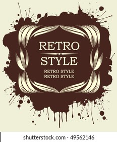 Vintage label with the splats