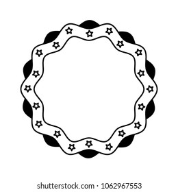 vintage label stars border decoration