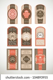 Vintage label Style with nine Design Element