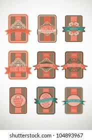 Vintage label Style with Nine Design Element