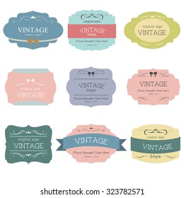 Vector Set Vintage Labels Stock Vector (Royalty Free) 92170354 ...