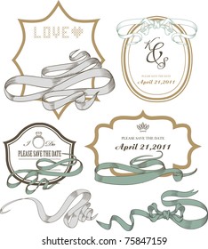 vintage label tag collections set for any use and wedding invitation card