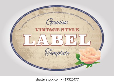Vintage Label Template