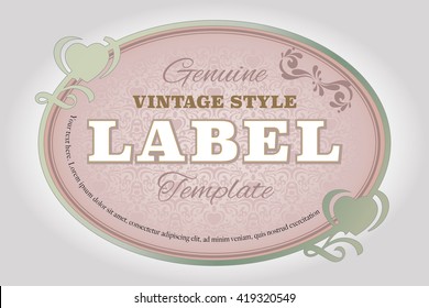 Vintage Label Template