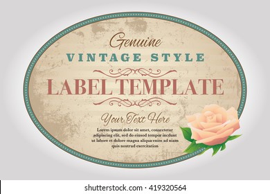 Vintage Label Template