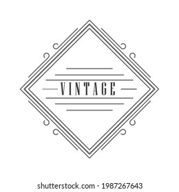 vintage label template isolated style