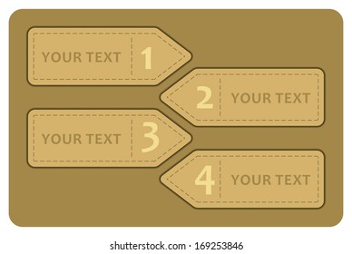 Vintage label template with number and text