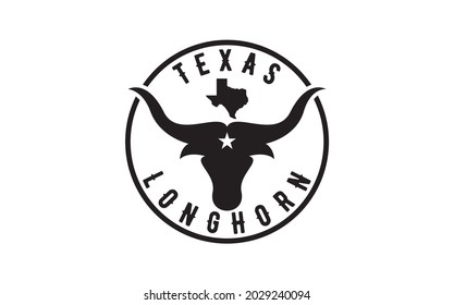 Vintage label texas Longhorn Cow.
