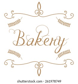 a vintage label with text and wheat on a white background