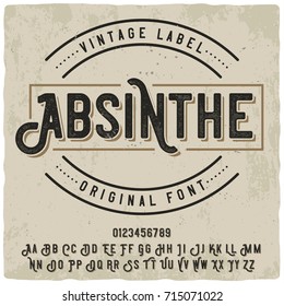 Vintage Label Typeface Named 