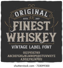 Vintage Label Typeface Named 