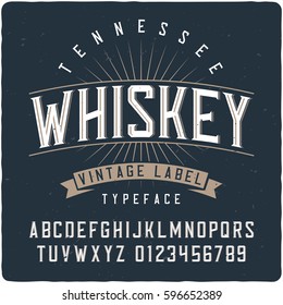 Vintage Label Typeface Named 